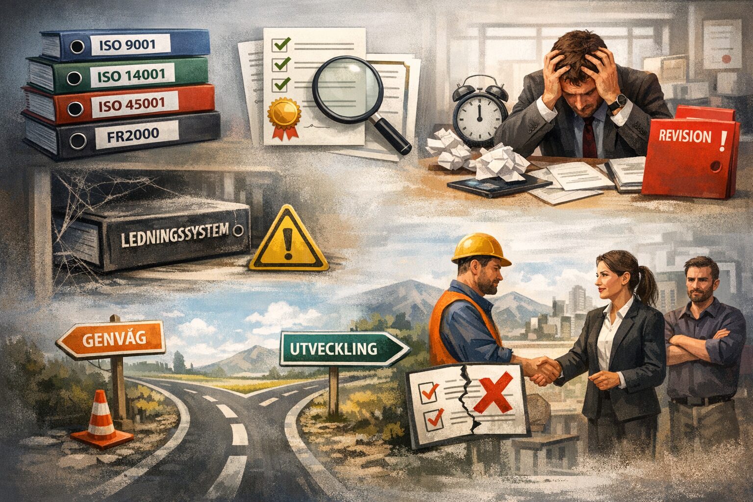 certifiering-vs-utveckling Visuell guide: certifiering som krav vs certifiering som investering och utveckling.