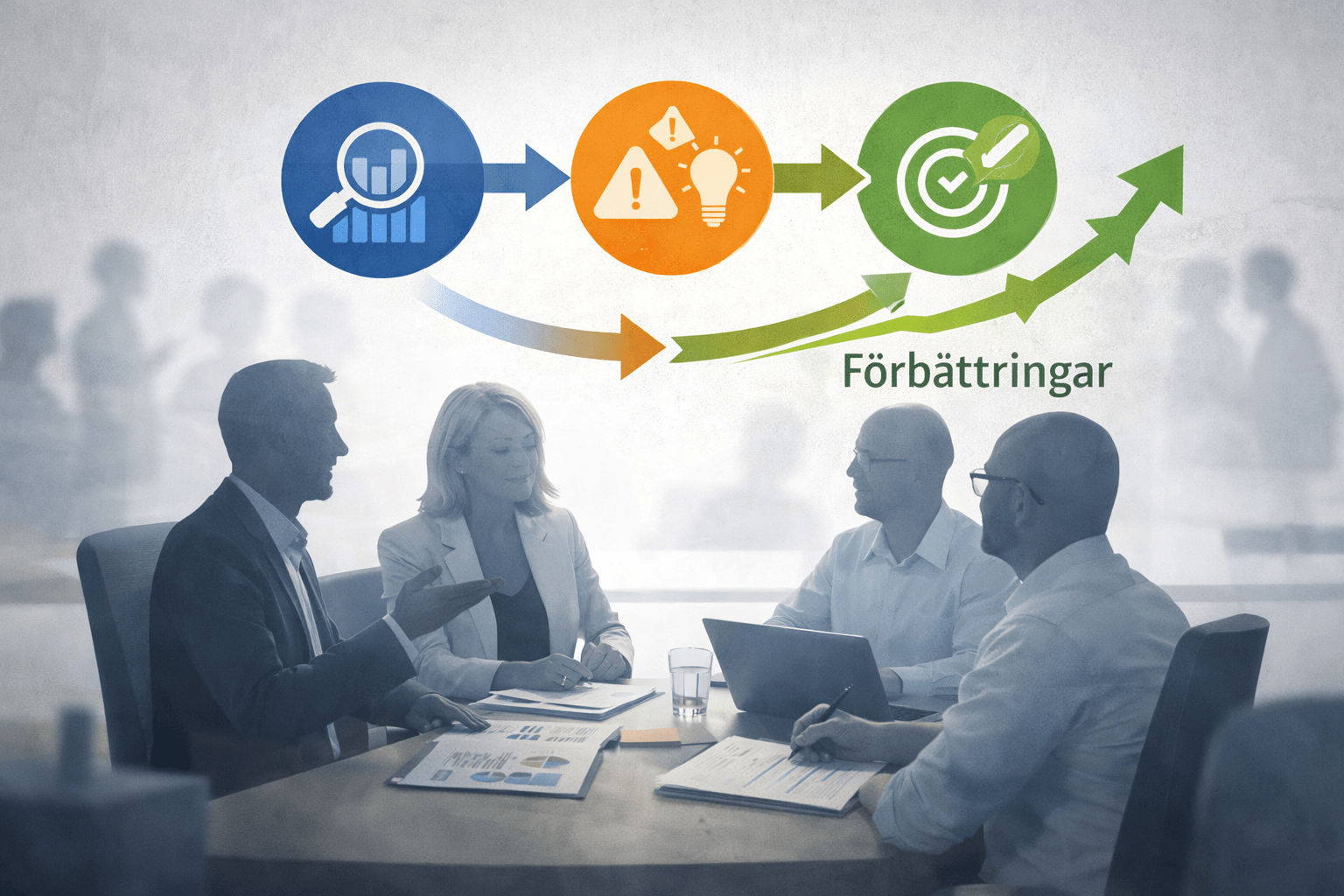 Ledningens genomgång – analys och ständiga förbättringar Ledningens genomgång med fokus på resultat, analys, beslut och förbättringar i ledningssystemet