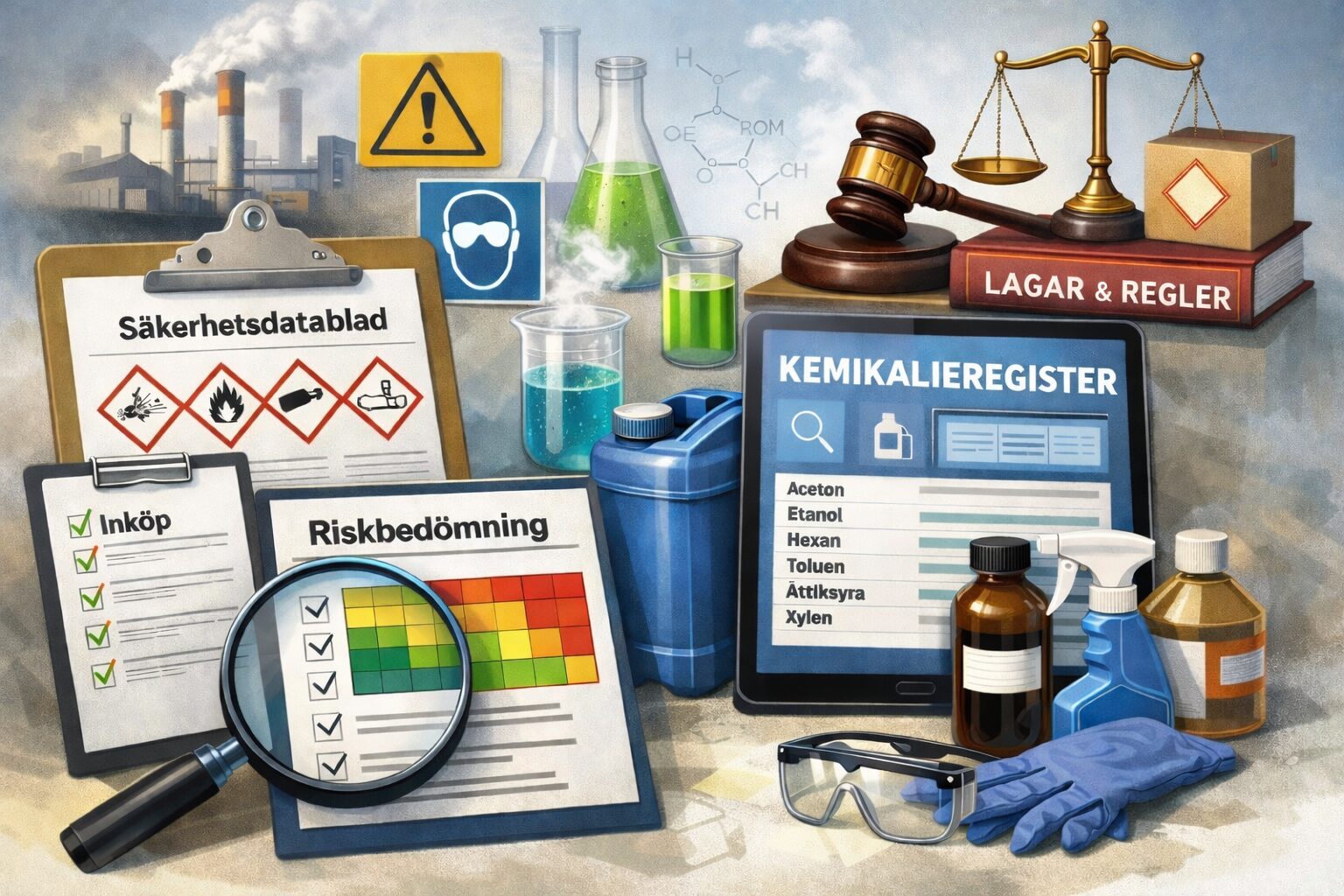 Kemikaliehantering på arbetsplatsen – så får du kontroll och minskar riskerna